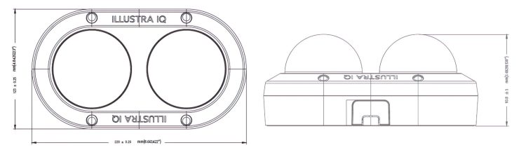IFS10-M10-OIA4 10 Megapixel Network Outdoor Dome Camera with 3.42-6.85mm Varifocal Lens Dimension