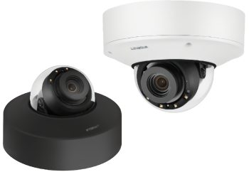 Hanwha XNV-9082R 4K Network Dome Camera. Featuring 1/2.8” CMOS sensor, 131ft (39.93 m) night vision, and 3x optical zoom. Available in black and white.