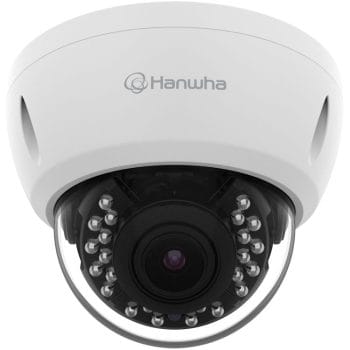 Upgrade your security with the Hanwha ACV-8081R 5MP outdoor dome camera. With multiple formats, 3x optical zoom, and advanced features, it's the perfect choice for any surveillance needs Front View. Shop now at Collsam Distribution.