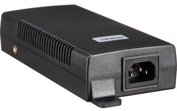 Upgrade your security system with Hanwha Techwin’s SPO-6011 60W PoE Injector. Compatible with various Ethernet standards, it powers multiple cameras and devices Back-Side View. Shop now at Collsam Distribution.