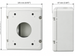 Hanwha Vision SBP-300NB installation box dimensions