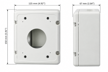 Hanwha Vision SBP-300NB installation box dimensions