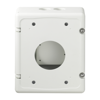 Hanwha Vision SBP-300NB installation box rear mounting view