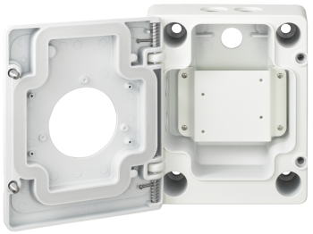 Hanwha Vision SBP-300NB installation box side view.