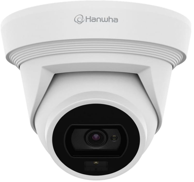 Hanwha QNE-C8013RL 5MP AI Dual Light Flateye Camera Front View