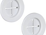 Hanwha SBD-140PMW pole mount base for outdoor security cameras, weather-resistant, NDAA compliant, white finish. Fits TR20 sizing for camera attachment screws and TR30 formatting for the pole straps. Fully certified under cULus, EAC, FCC, and NDAA security standards. This bracket natively fits several Hanwha series domes and micro-domes: QNV-C Series, QND Series, QNE & LND Series, and ANE Series.