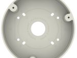 Enhance your surveillance system with Hanwha SBF-100B1 back box. Designed for Fisheye and Flateye cameras, in ivory. Compatible with SNF, PNF, XNF, and QNE SeriesFront View.