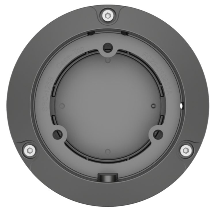 Securely install your Hanwha XNO-L6080R IR bullet camera with Hanwha's SBO-126B mounting back box. Durable gray aluminum construction for indoor and outdoor use Front View.