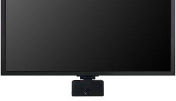 SBP-300NM Public View Housing and Mount. Compliant with EU RoHS Directive, eco-friendly and includes all necessary accessories Mounted on TV. at Collsam Distribution.