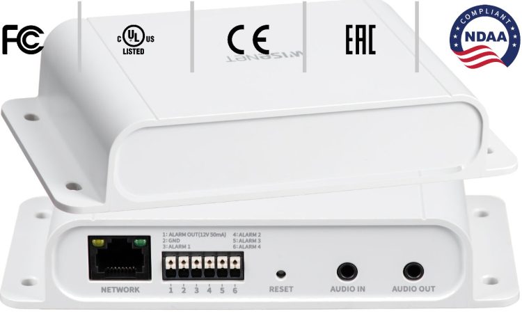 Enhance your Wisenet PTZ PLUS camera with the Hanwha SPM-4210 Network I/O Box. Add 4 I/O ports, 2 audio ports, and 802.3af PoE power. Compatible with various models for seamless integration.