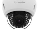 Hanwha Vision ACV-8081R 5MP vandal-resistant dome camera with IR, WDR, 3x zoom, NDAA compliance, and quad-hybrid output.