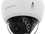 Hanwha Vision ACV-8081R 5MP vandal-resistant dome camera with IR, WDR, 3x zoom, NDAA compliance, and quad-hybrid output.