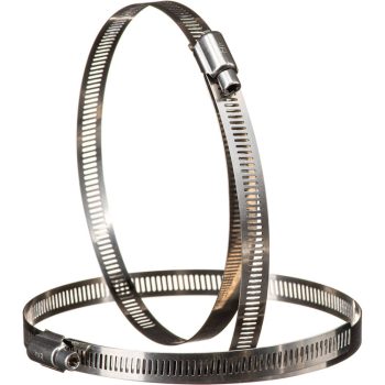 Hanwha Vision SBP-060S stainless-steel mount straps deliver durable, corrosion-resistant pole and wall security camera support. Designed to fit pole diameters ranging from a minimum of 80 mm to a maximum of 160 mm. Features a built-in TR30 mount screw size for easy tension adjustment and hardware compatibility.
