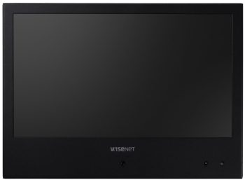 Enhance your surveillance system with the Hanwha Vision SMT-1030PV IP public view monitor. Featuring 1080p resolution, face detection display, and a built-in 2MP camera, this sleek black monitor is VESA mountable and offers advanced features like 150dB WDR and H.265 compression. Perfect for visual deterrence, it also includes a power supply or can be PoE+ powered for convenience. Upgrade your security today!