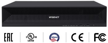 Hanwha - XRN-1620B2 - 8K NVR (Intel-based), No HDD, 16 channels, H265, H264, MJPEG, 8 fixed internal SATA HDDs (10TB max per HDD), ARB (Automatic Recovery Backup), 140 Mbps recording, up to 32 Mbps playback, Dual stream recording, WiseStream technology.