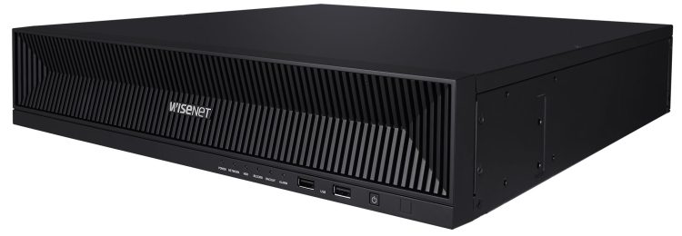 Hanwha - XRN-1620B2 - 8K NVR (Intel-based), No HDD, 16 channels, H265, H264, MJPEG, 8 fixed internal SATA HDDs (10TB max per HDD), ARB (Automatic Recovery Backup), 140 Mbps recording, up to 32 Mbps playback, Dual stream recording, WiseStream technology Side View