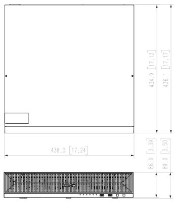Hanwha Vision XRN-3210B2, a 32-channel NVR from the Wisenet X Series. With 400 Mbps network camera recording and up to 80 TB storage capacity, it's perfect for professional applications. Plus, features like WiseStream and AI search make it a top choice for optimizing storage and bandwidth. Order now and experience seamless video capture and management, dimensions.