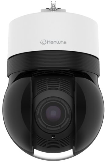 Hanwha XNP-C9310R 8MP PTZ network camera. With advanced features and extreme weather resistance, it's the perfect choice for comprehensive security surveillance. Shop now at Collsam Security Front View.