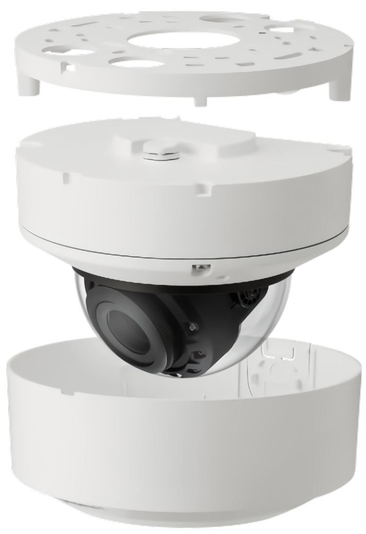 Hanwha XNV-9083R 4K UHD Network Dome Camera. With advanced features like 164 ft (49.99 m) night vision and 2.1x optical zoom, this camera is perfect for outdoor use and offers reliable protection against vandalism Parts.