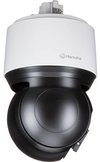 Hanwha XNP-C9303RW 8Megapixel 4K PTZ Camera. Featuring advanced AI technology and 30x optical zoom, it offers crystal clear UHD 4K resolution and reliable weather protection. Shop now at Collsam Security, your trusted Hanwha Vision Supplier Side View.