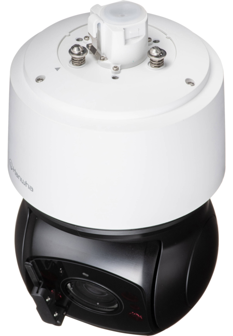 Hanwha XNP-C9303RW 8Megapixel 4K PTZ Camera. Featuring advanced AI technology and 30x optical zoom, it offers crystal clear UHD 4K resolution and reliable weather protection. Shop now at Collsam Security, your trusted Hanwha Vision Supplier Top View.