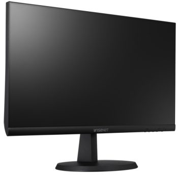 Hanwha SMT-2431, a 24-inch LED monitor with Full-HD resolution, 24/7 operation, and versatile input options Right View.