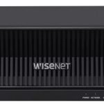 Hanwha Vision XRN-3210B2, a 32-channel NVR from the Wisenet X Series. With 400 Mbps network camera recording and up to 80 TB storage capacity, it's perfect for professional applications. Plus, features like WiseStream and AI search make it a top choice for optimizing storage and bandwidth. Order now and experience seamless video capture and management, Front View.