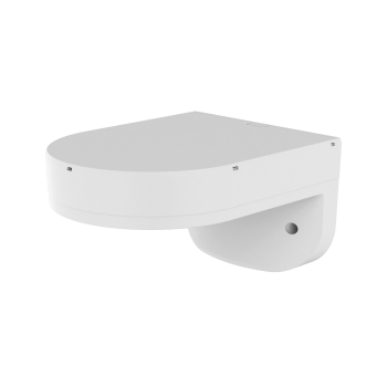 White wall and pole mount with closed top cover