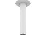 Hanwha SBP-300CMI pendant mount front angle showing its white pipe and ceiling flange