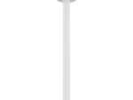 Hanwha SBP-900CMW pendant mount front view showing the long white pipe and round ceiling base