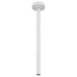 Hanwha SBP-900CMW pendant mount front view showing the long white pipe and round ceiling base