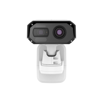 Hanwha TNM-C4940TD thermal camera front view showing thermal and visible-light lenses