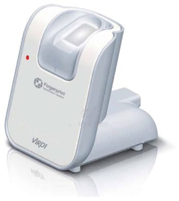 Efficiently enroll fingerprints with FOH02 USB Reader. Compatible with PC, this device makes biometric security easy and convenient Left View. Shop now!