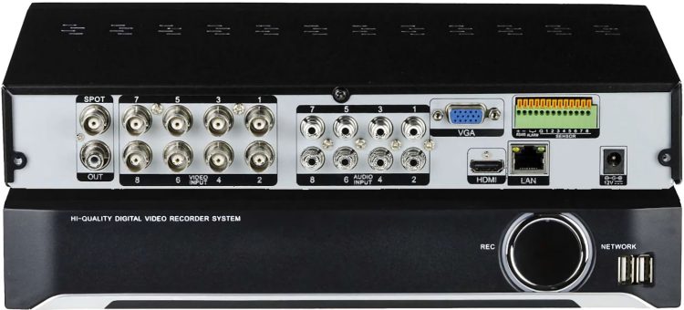 TVST-PVT-8M08 PVT-8M Series 8 Channel 8MP (4K/UHD) H.265 Pentabrid TVI, AHD, CVI, IP, 960H DVR System, 1 × SATA