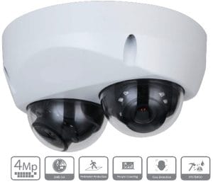 Upgrade your surveillance system with Dahua Technology IPC-HDBW5441F-AS-E2. 4 MP dual-directional camera with advanced features for accurate monitoring Side View, Shop now at Collsam Distribution.