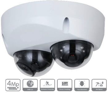 Upgrade your surveillance system with Dahua Technology IPC-HDBW5441F-AS-E2. 4 MP dual-directional camera with advanced features for accurate monitoring Side View, Shop now at Collsam Distribution.