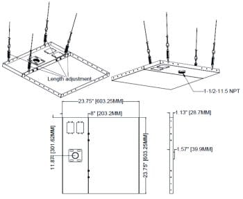 Upgrade your drop ceiling with the Hanwha SBP-2CTW, a durable 2'x2' tile compatible with Hanwha Techwin Mounts. Made of high-grade steel and supports up to 50lbs Dimensions. Shop now at Collsam Distribution!