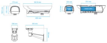 Protect your surveillance cameras with the Vivotek AE-23A-wBS outdoor enclosure. IP68 and IK10 rated, with heater, fan, and adjustable sun shield Dimensions.