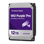 Western Digital WD121PURP 12TB WD Purple Pro AI video analytics storage hard drive front view
