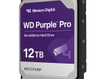 Western Digital WD121PURP 12TB WD Purple Pro surveillance hard drive right-side view