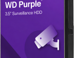 Western Digital WD64PURZ 6TB WD Purple hard drive right-angle view