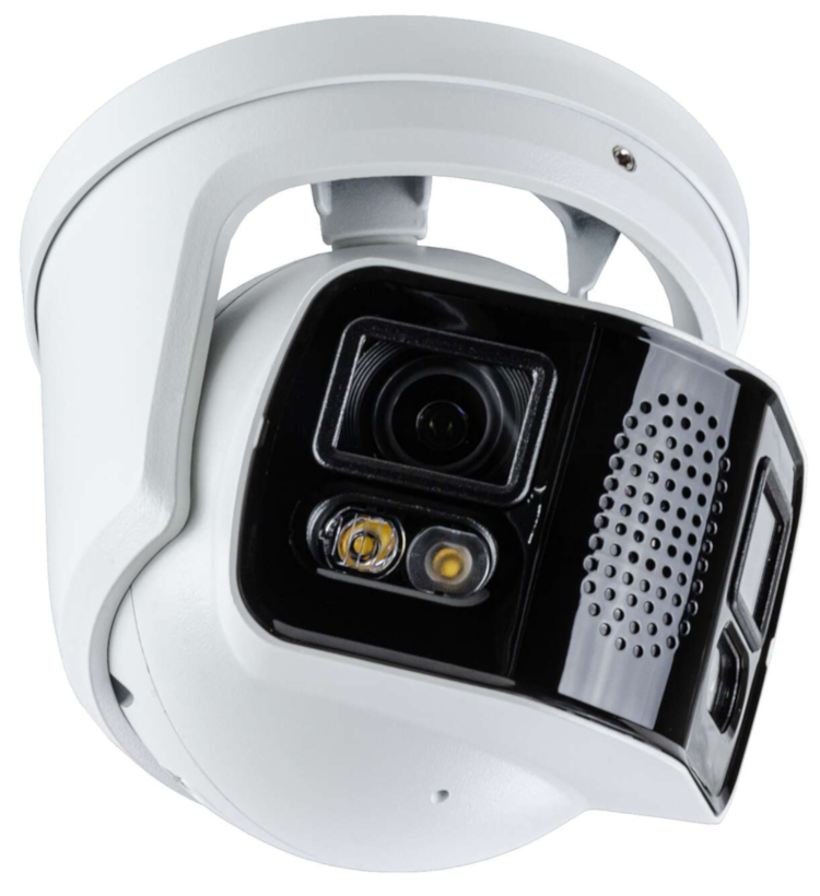 Capture Crisp 8MP Footage with Eyemax NCU EP430 AW Dual Sensor Turret Camera ONVIF IVS WizMind AI 140dB WDR Right View