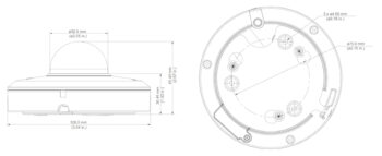 Eyemax IR-E4004, a 4MP PTZ camera with advanced features like SMD Plus, WizSense, and AI Series. Enjoy clear, detailed footage day and night with 50ft (15.24 m) IR range and Starlight technology. Perfect for outdoor use with IP66 and IK08 ratings Dimensions.