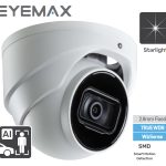 Eyemax NIU-E4142-W28A 4MP Starlight Turret Network Camera. With WizSense AI, H.265 codec, and intelligent detection, this camera offers high image definition and flexible coding for various environments. Plus, it's equipped with built-in IR LED and IP67 protection for reliable performance. Order now and experience advanced security features!