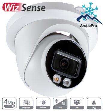 Capture crystal clear images day or night with Eyemax NCU-E42S2-AW28 4MP Turret Network Camera. Advanced AI technology and dual illuminators for enhanced security. Shop features now!