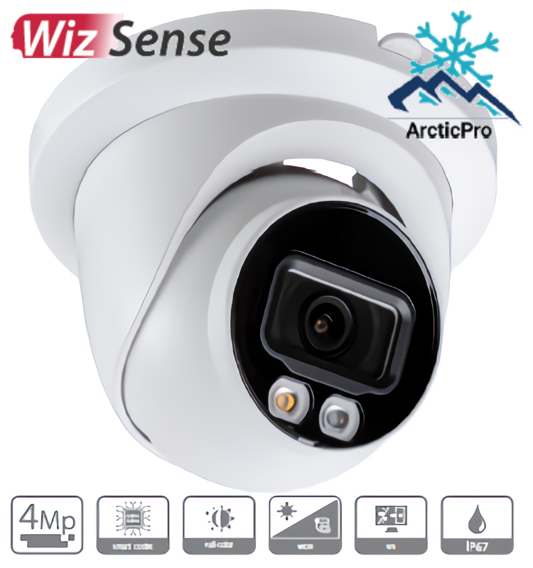 Capture crystal clear images day or night with Eyemax NCU-E42S2-AW28 4MP Turret Network Camera. Advanced AI technology and dual illuminators for enhanced security. Shop features now!