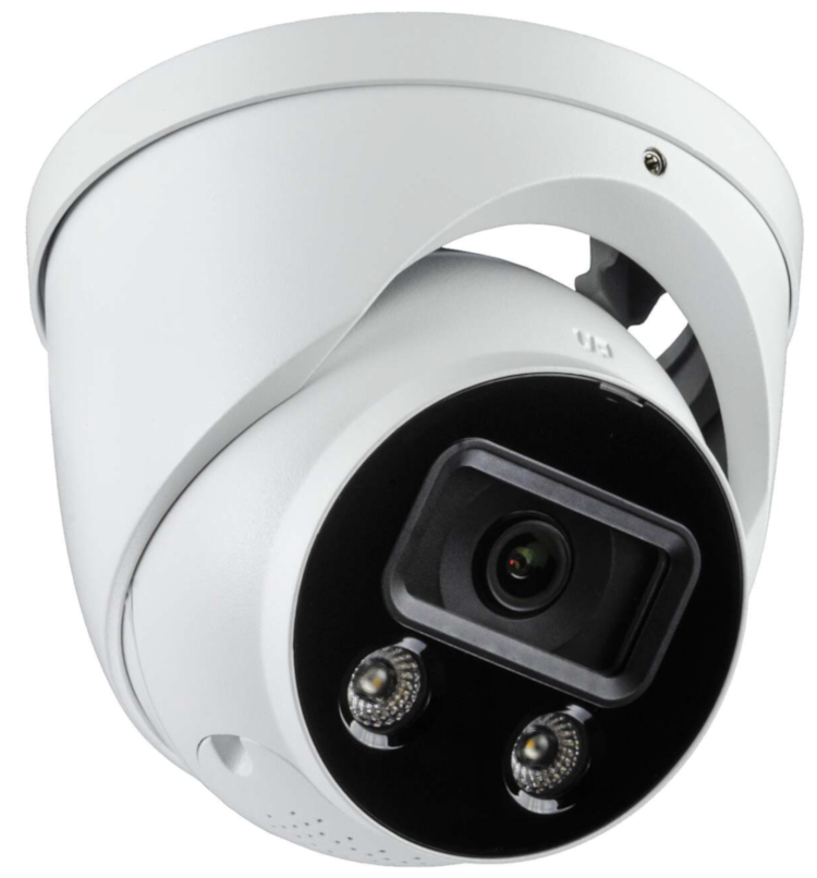 Eyemax NIU-E5352-W28A 5MP Dual Light Turret Camera. Featuring WizMind AI, Face Detection, People Counting, and more Angle View. Shop now at Collsam.