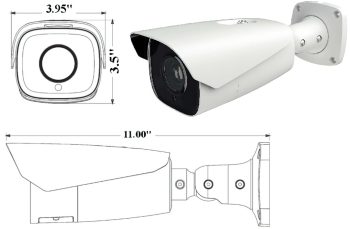 Capture license plates with ease using the Eyemax NLP-C2712M-W72 IP camera. 1080p resolution, 330ft IR range, and 120dB WDR for clear images.