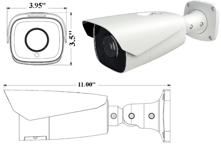 Capture license plates with ease using the Eyemax NLP-C2712M-W72 IP camera. 1080p resolution, 330ft IR range, and 120dB WDR for clear images.