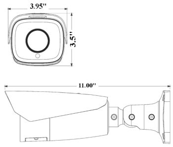 Capture license plates with ease using the Eyemax NLP-C2712M-W72 IP camera. 1080p resolution, 330ft IR range, and 120dB WDR for clear images Dimensions.
